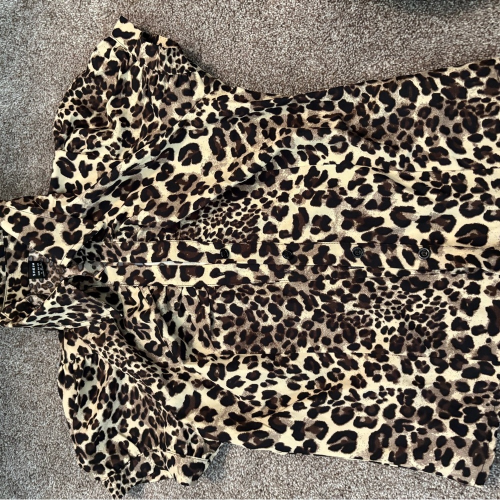SHEIN Animal Print Blouse